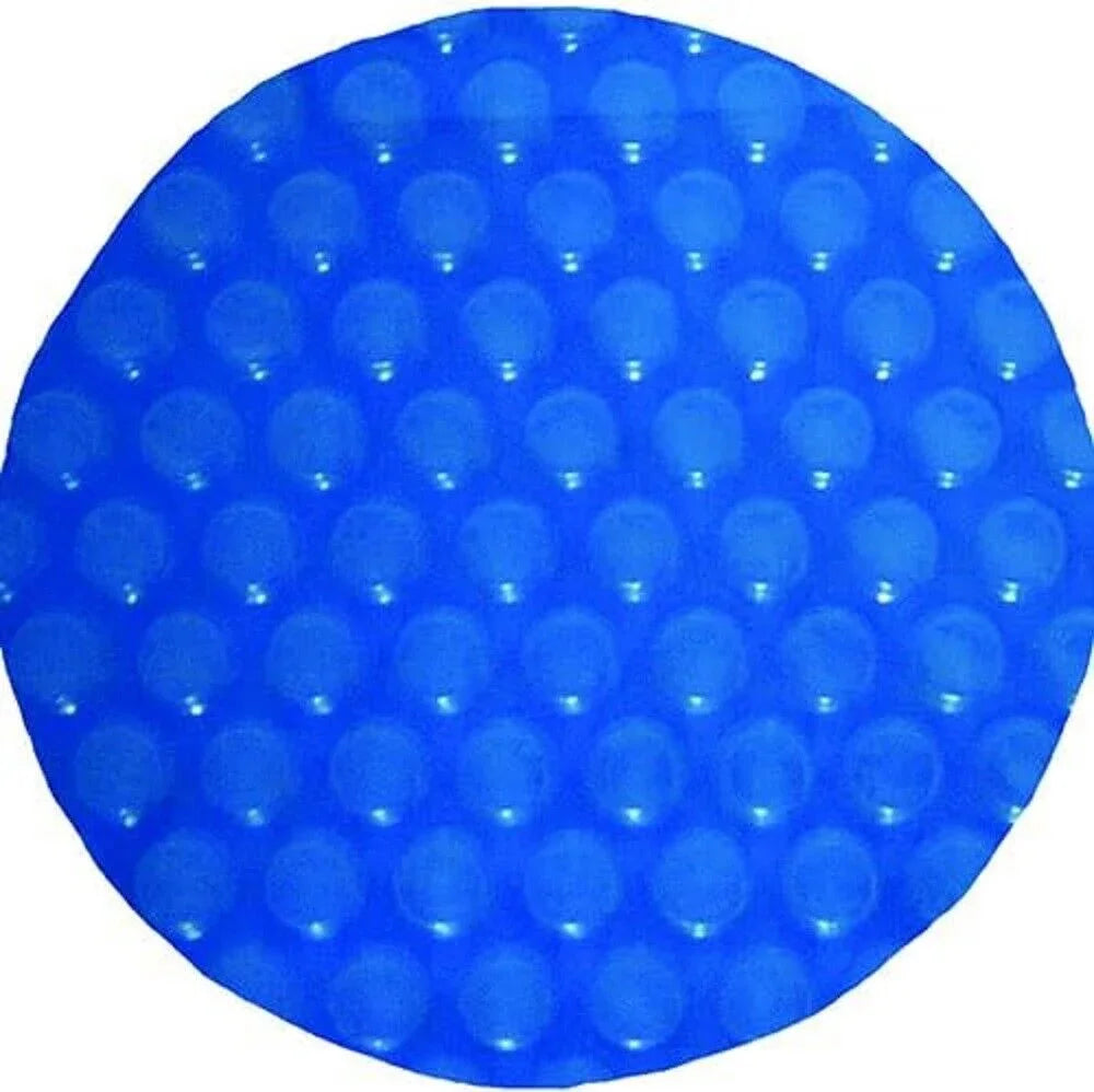 toile solaire ronde bleue pour piscine avec surface à bulles, accessoire de chauffage