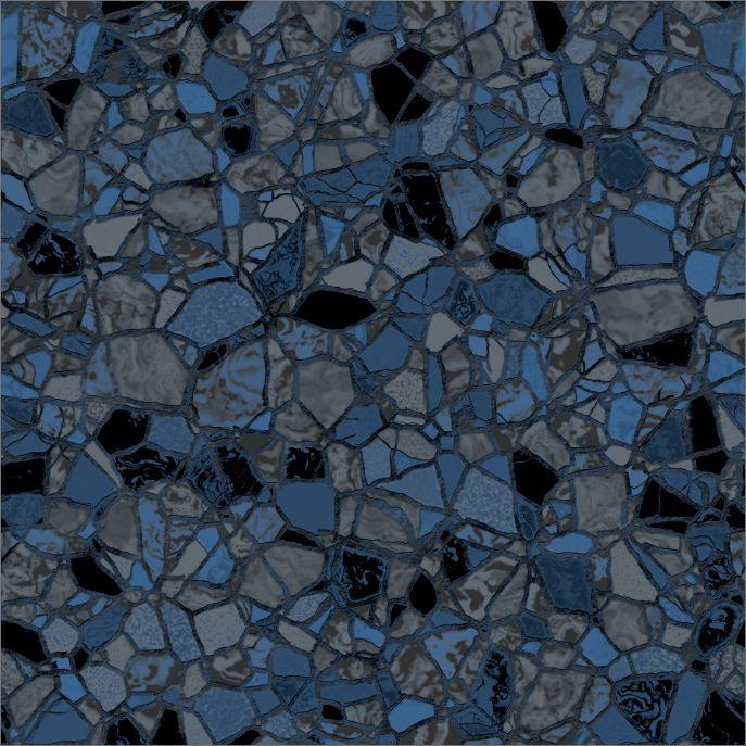Motif mosaïque imitation pierre bleue pour revêtement de piscine, texture décorative